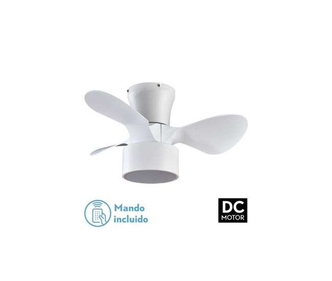 Ventilador de techo metal color blanco serie kos 60cm