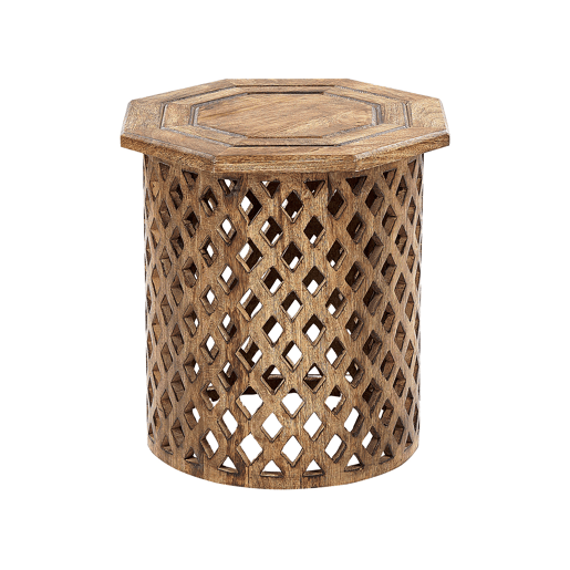 Mesa de apoio KHANPUR Mangueira de mangueira Castanho