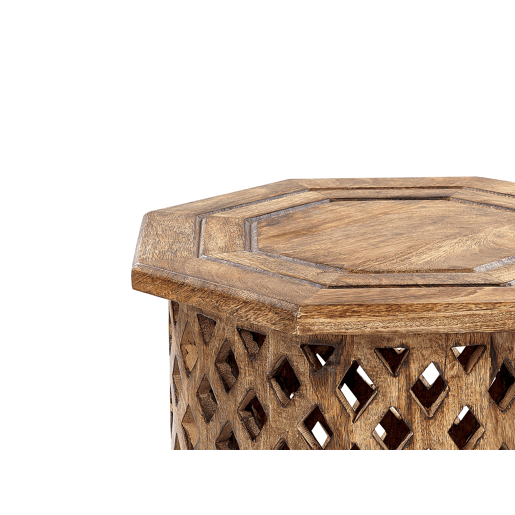 Mesa de apoio KHANPUR Mangueira de mangueira Castanho
