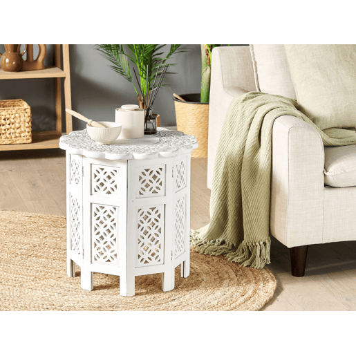 Mesa de apoio BADHI Mangueira de mangueira Branco