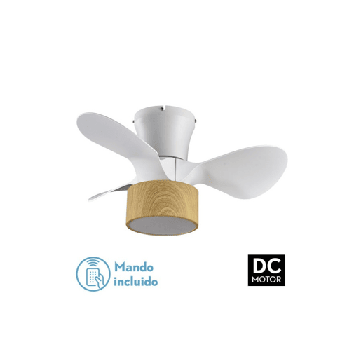 ventilador de tecto metálico cor branca série kos 60cm