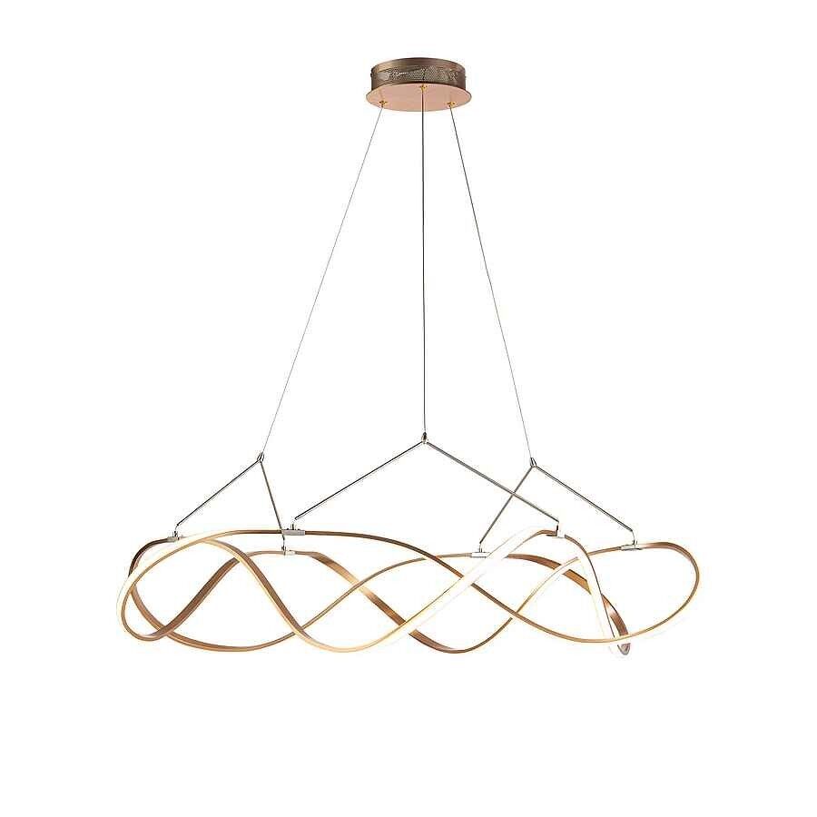 Lampara de techo metal color oro rosa serie molly 110cm