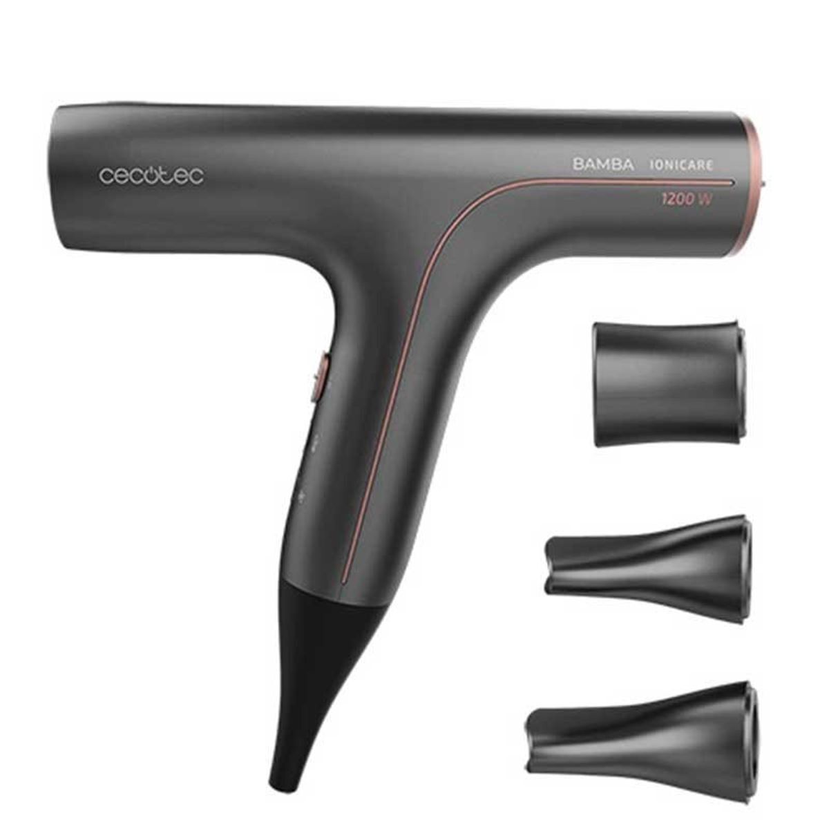 Secador de cabello bamba ionicare 6000 rockstar soft cecotec 1200w motor digital con accesorios