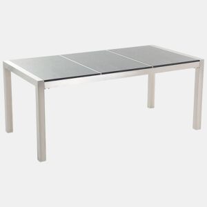 Mesa de refeição de jardim GROSSETO 180 cm 90 cm Polido Granito Cinzento
