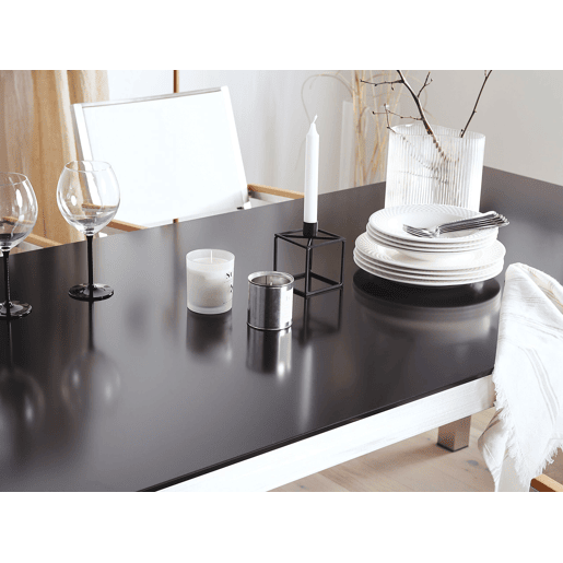 Mesa de refeição de jardim GROSSETO 180 cm 90 cm Polido Granito Preto