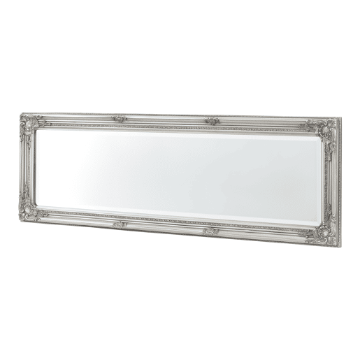 Espelho de parede Livorno eucalipto a todo o comprimento 132 x 42 x 3,5 cm - Prata en.casa.