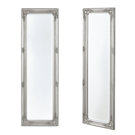 Espelho de parede Livorno eucalipto a todo o comprimento 132 x 42 x 3,5 cm - Prata en.casa.