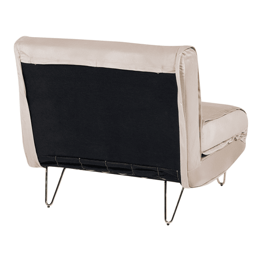 Conjunto de sala de estar VESTFOLD Veludo Creme 3 lugares