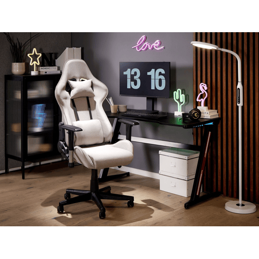 Cadeira gaming WARRIOR Cinzento claro