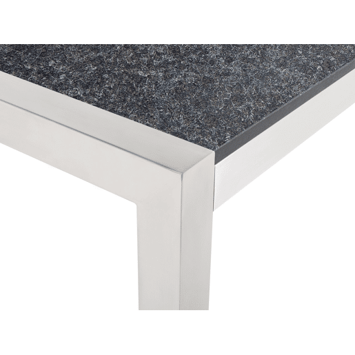 Mesa de refeição de jardim GROSSETO 180 cm 90 cm Flameado Granito Cinzento grafite