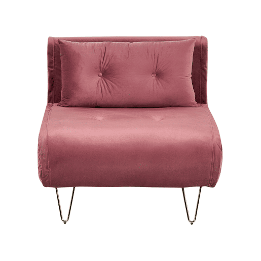 Conjunto de sala de estar VESTFOLD Veludo Rosa 3 lugares
