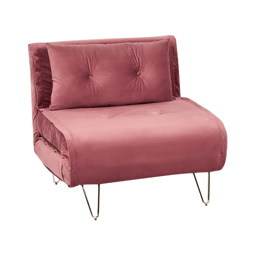 Conjunto de sala de estar VESTFOLD Veludo Rosa 3 lugares