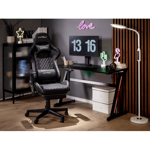 Cadeira gaming VICTORY Pele sintética Preto