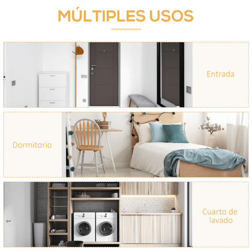 HOMCOM Suporte para Cabides Charriot de Madeira com 4 Prateleiras de Armazenamento e Barra de Pendurar para Dormitório Sala de Estar Entrada Estilo Industrial 101x39x160cm Madeira e Branco HOMCOM Suporte para Cabides Charriot de Madeira com 4 Prateleiras de Armazenamento e Barra de Pendurar para Dormitório Sala de Estar Entrada Estilo Industrial 101x39x160cm Madeira e Branco