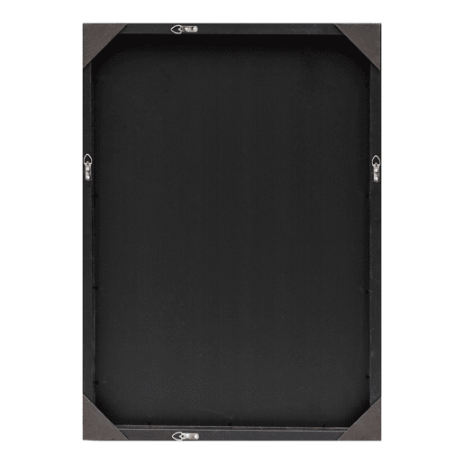 Espelho de parede rectangular Novoli com ganchos de plástico 72 x 52 cm - Preto en.casa.