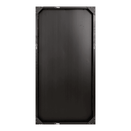 Espelho de parede rectangular Novoli com ganchos de plástico 102 x 52 cm - preto en.casa.