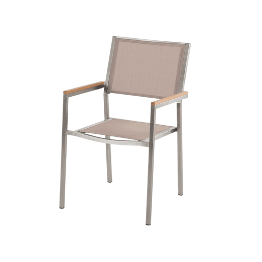 Conjunto de refeições de jardim 6 lugares GROSSETO Vidro de segurança (temperado) PretoCreme