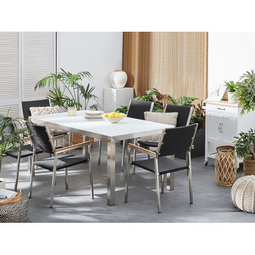 Conjunto de 4 cadeiras de jardim GROSSETO Preto