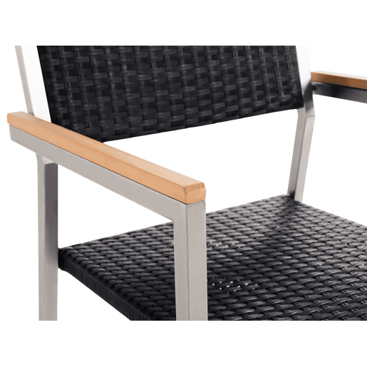 Conjunto de 4 cadeiras de jardim GROSSETO Preto