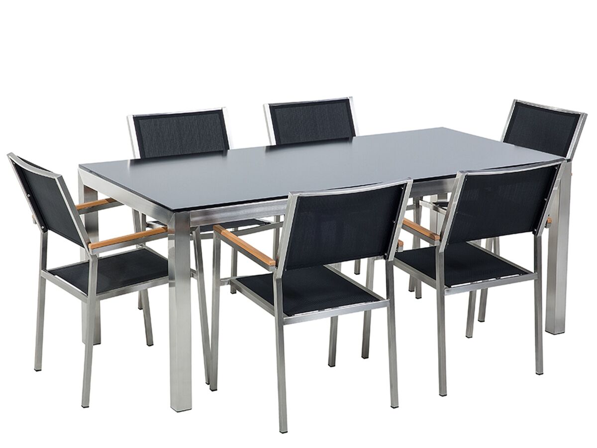 Beliani Conjunto de comedor GROSSETO Negro