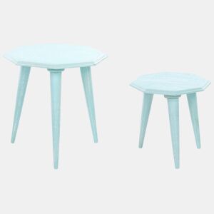 Conjunto de 2 mesas de apoio KANRI Azul claro