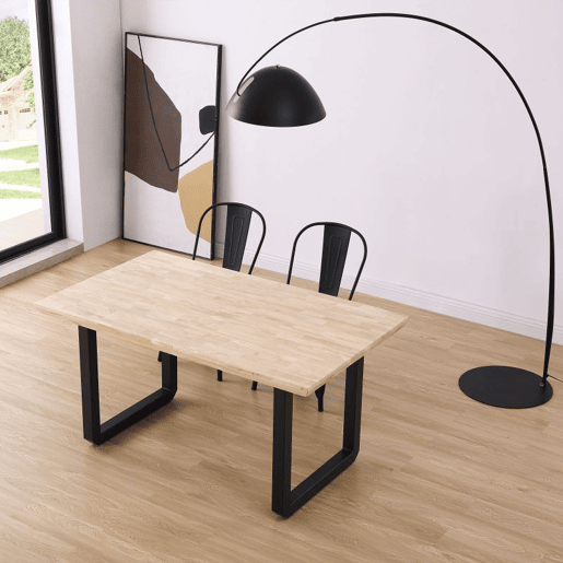 Mesa de jantar Roma Preto - Carvalho 150 x 76 x 90 cm