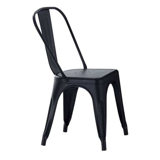 Conjunto de 4 cadeiras de jantar Tolix Preto 45 x 85 x 45 cm
