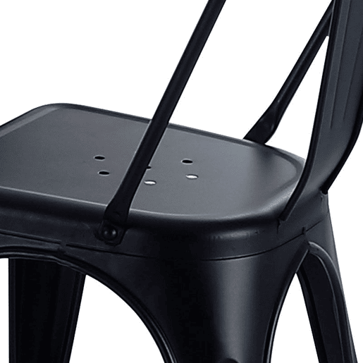 Conjunto de 4 cadeiras de jantar Tolix Preto 45 x 85 x 45 cm