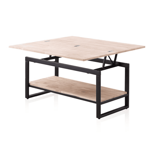Mesa de centro extensÃvel Rens Preto - Carvalho 100 x 62 x 90 cm Mesa de centro extensÃvel Rens Preto - Carvalho 100 x 62 x 90 cm
