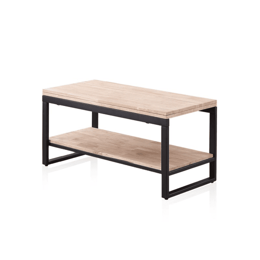 Mesa de centro extensÃvel Rens Preto - Carvalho 100 x 62 x 90 cm Mesa de centro extensÃvel Rens Preto - Carvalho 100 x 62 x 90 cm