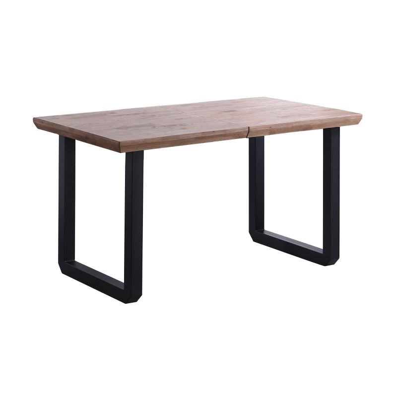 Mesa de comedor roma extensible roble honey - negro 220 x 80 x cm
