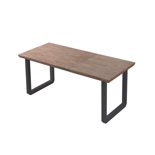 Mesa de jantar extensível Roma Carvalho Mel - Preto 220 x 80 x 77 cm
