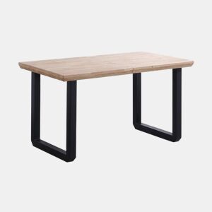 Mesa de jantar extensível Roma Preto - Carvalho 220 x 80 x 77 cm