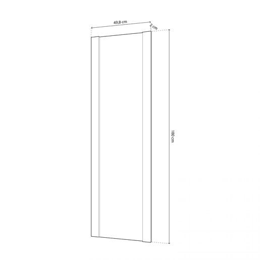 Espelho de parede Ataneq Branco 49,8 x 180 x 2 cm