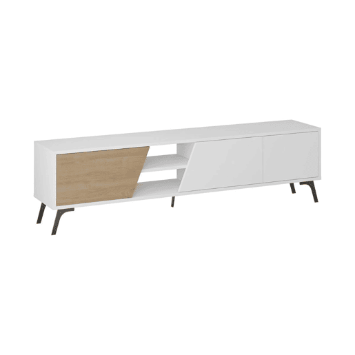 Venprodin - Móvel TV Fiona 180 cm Branco - Carvalho