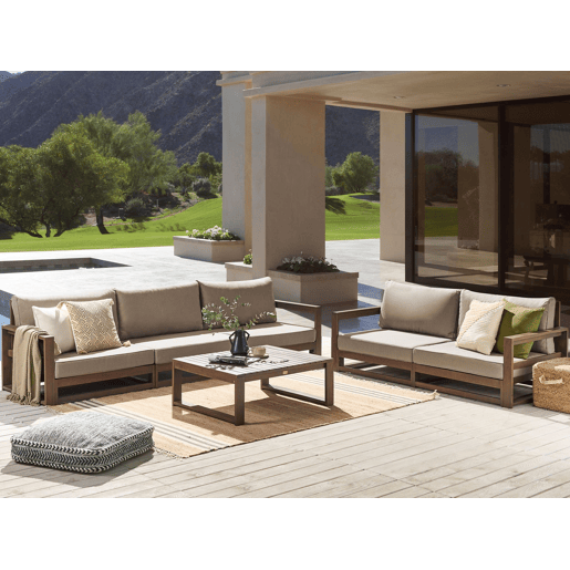 Conjunto de jardim com mesa 5 lugares TIMOR Madeira de Acácia certificada Castanho escuro