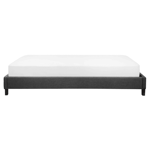 Cama sem cabeceira Tecido ROANNE 160 x 200 cm Cinzento