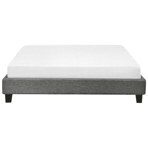 Cama sem cabeceira Tecido ROANNE 160 x 200 cm Cinzento