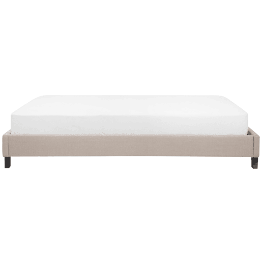Cama sem cabeceira Tecido ROANNE 180 x 200 cm Creme