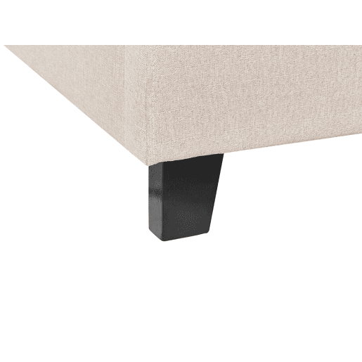 Cama sem cabeceira Tecido ROANNE 180 x 200 cm Creme