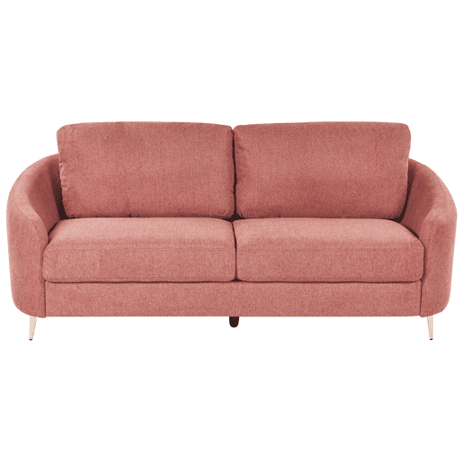 Sofá TROSA Tecido Rosa 3 lugares Sofá TROSA Tecido Rosa 3 lugares