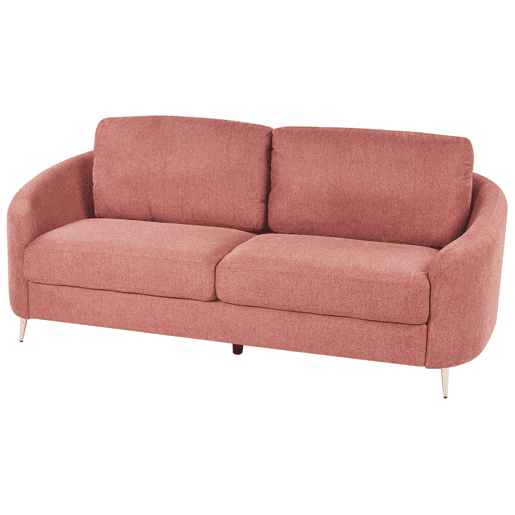Sofá TROSA Tecido Rosa 3 lugares Sofá TROSA Tecido Rosa 3 lugares