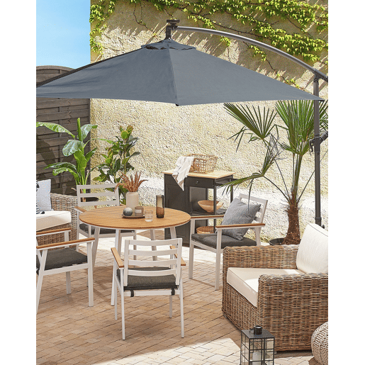 Guarda-sol sem abas LED 285 cm CORVAL Cinzento grafite Guarda-sol sem abas LED 285 cm CORVAL Cinzento grafite