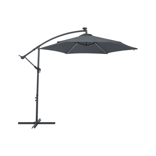 Guarda-sol sem abas LED 285 cm CORVAL Cinzento grafite Guarda-sol sem abas LED 285 cm CORVAL Cinzento grafite