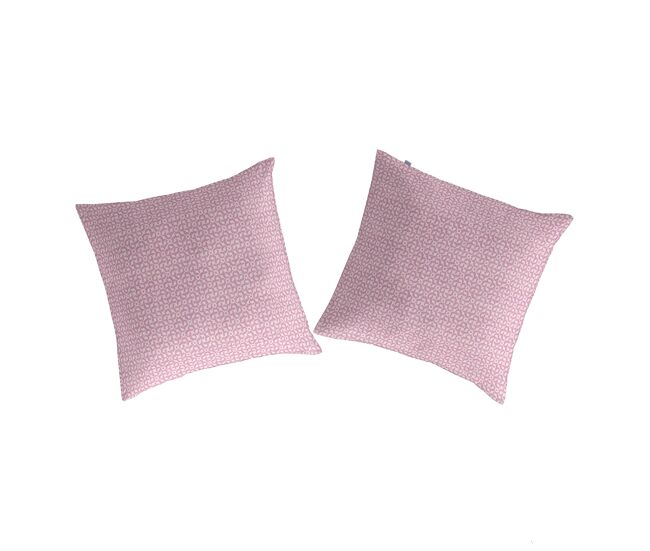 2 fundas de almohada de algodón zeya b 65x65 cm malva
