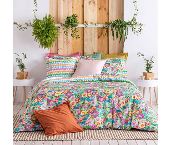 Funda nórdica reversible de algodón lola a-b 240x220 cm multicolor