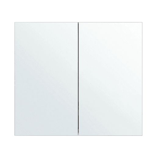 Móvel de casa de banho suspenso com espelho NAVARRA 80 cm 70 cm Branco