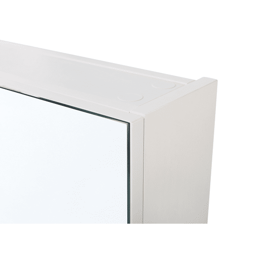Móvel de casa de banho suspenso com espelho NAVARRA 80 cm 70 cm Branco