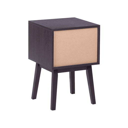 Mesa de cabeceira com gaveta RODES Castanho escuro