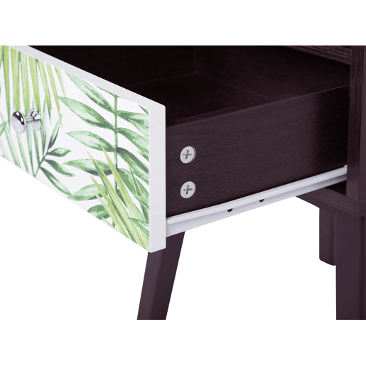 Mesa de cabeceira com gaveta RODES Castanho escuro
